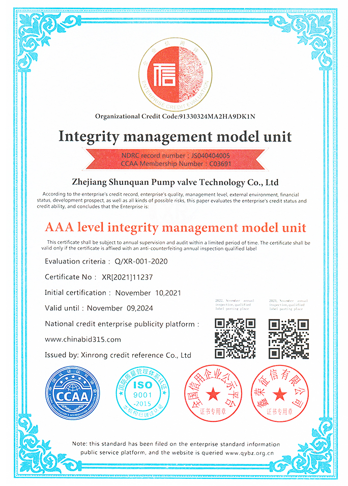 AAA-level-integrity-management-model-unit